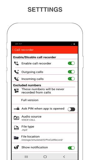 All Call Recorder Lite screenshot 1