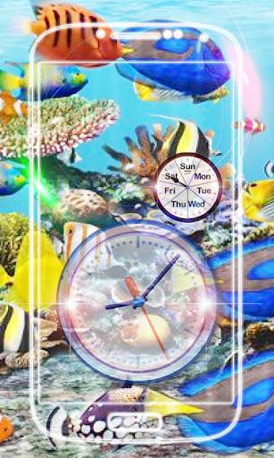 Aquarium Clock live wallpaper screenshot 3