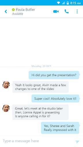 Skype for Business for Android screenshot 2