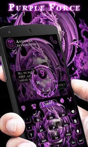 Purple Force GO Keyboard Theme screenshot 2