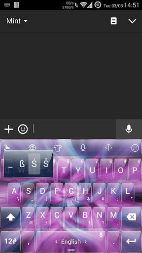 Keyboard Theme Glass Strings screenshot 5