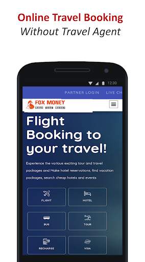 Fox Money - Recharge, Flights, Bus, Hotels, DMT screenshot 1
