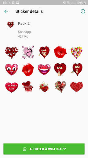 Heart Stickers WAStickerApps screenshot 3