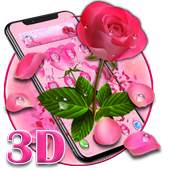 3D Animated Pink Rose Launcher Theme 1.1.7