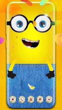 Yellow Mini Friend Cartoon Theme स्क्रीनशॉट 1