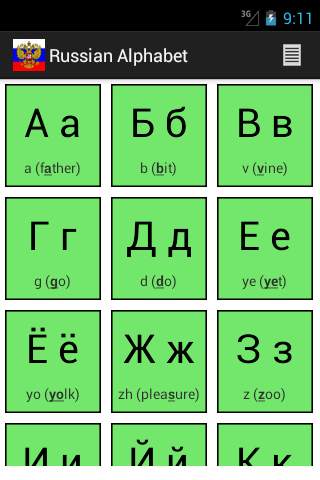 Russian Alphabet screenshot 1