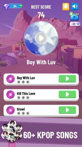 KPOP Beat Hop: BTS, BLACKPINK, EXO Dancing Tiles! screenshot 2