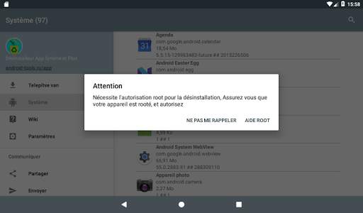 Gestionnaire d'applications système screenshot 13