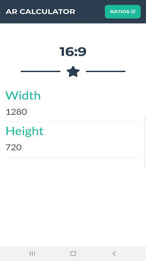 AR Calculator - Width or Height by Aspect Ratios screenshot 1