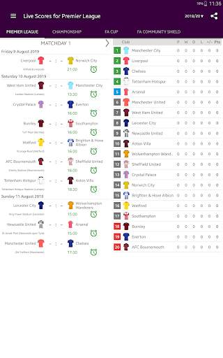 Live Scores for Premier League screenshot 12