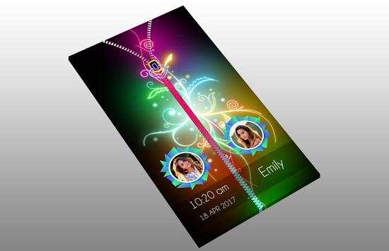 Neon Zipper Lock Screen 5 تصوير الشاشة