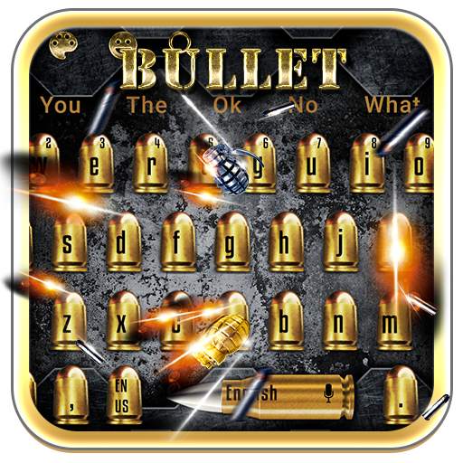 Golden Bullet Shots Keyboard Theme 10001005
