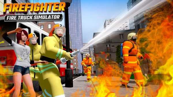 Firefighters Rescue Simulator: Fire truck driving screenshot 1
