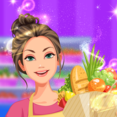Supermarket Cashier &amp; Shopping icon