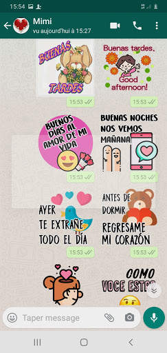 Stickers de saludos con Frases para WhatsApp screenshot 3