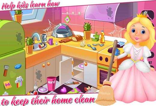 Princess Doll House Cleaning Game For Girls screenshot 3