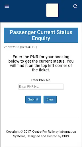 PNR Status Confirmation screenshot 2