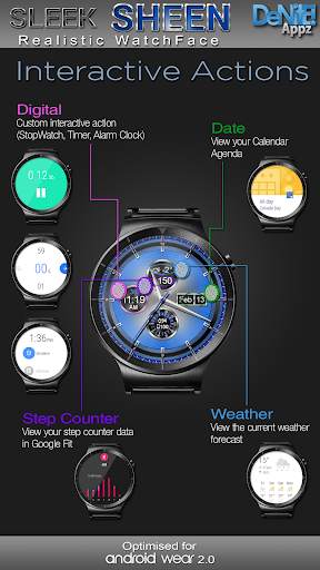 Sleek Sheen HD Watch Face Widget & Live Wallpaper screenshot 4