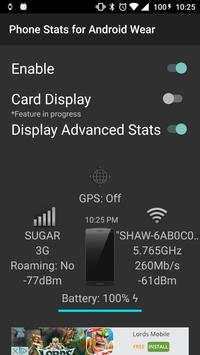 Phone Stats for Android Wear screenshot 1