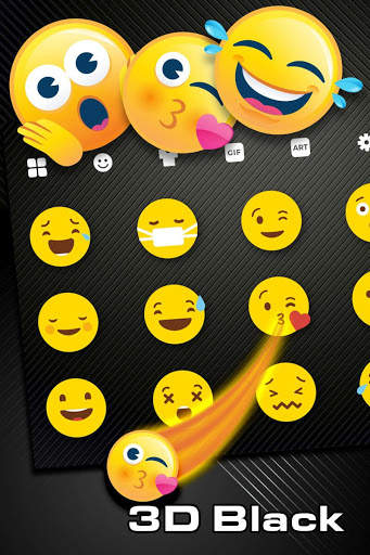 3D Black Keyboard Theme screenshot 3