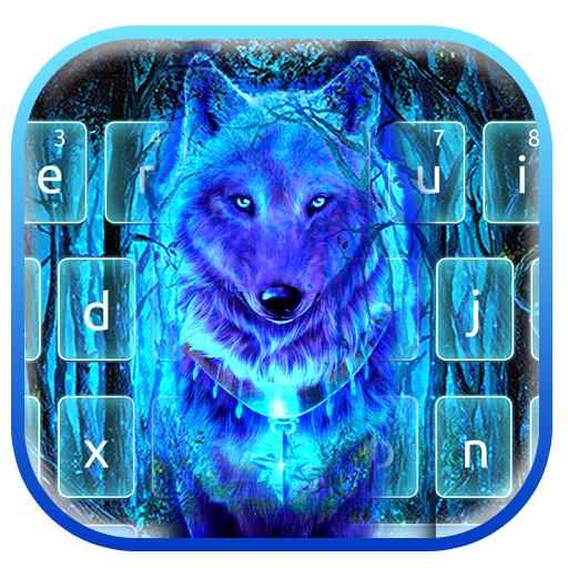 Neon Colorful Wolf Theme icon