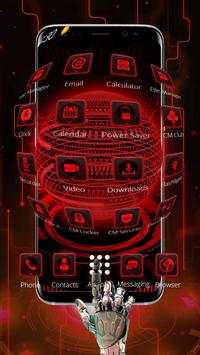 3D Red Tech Hologram Solar Theme⭕🌞 screenshot 2