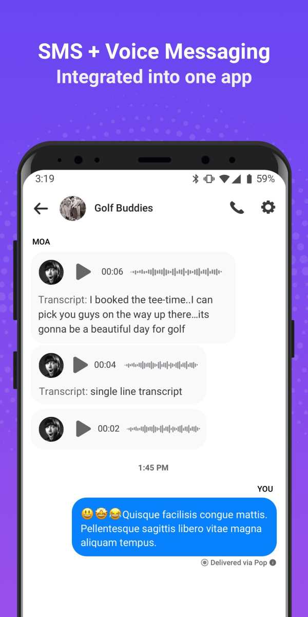 Messages screenshot 1