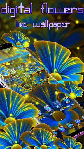3D digital flowers theme screenshot 1