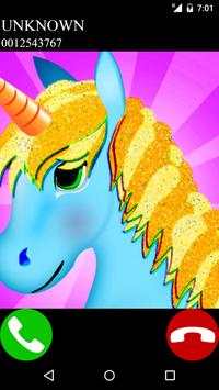 fake call unicorn game 2 screenshot 1