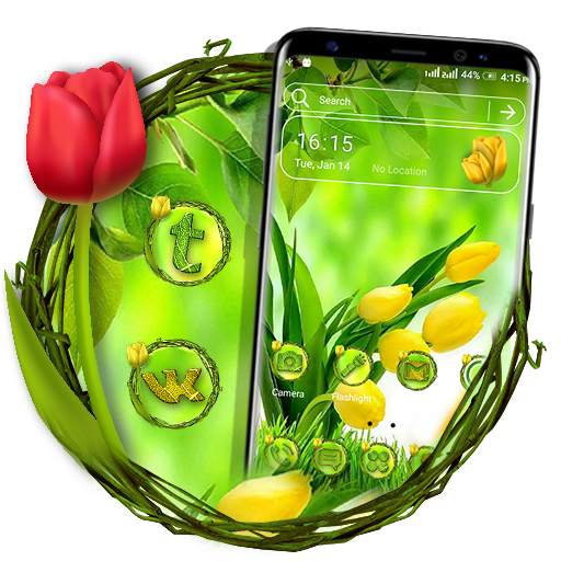 Yellow Tulip Launcher Theme 1.0.1