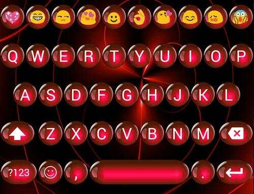 Spheres Red Emoji Keyboard screenshot 4