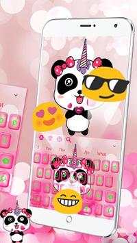 Pink Panda Unicorn Keyboard screenshot 3