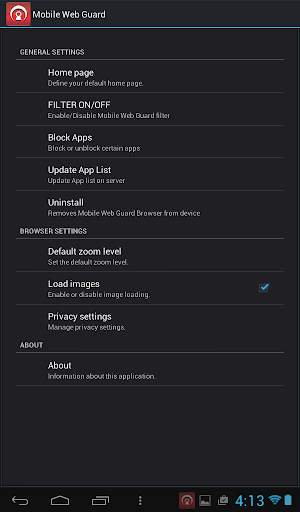 Mobile Web Guard II screenshot 1
