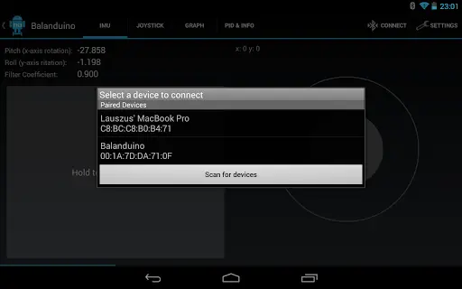 Balanduino Android App screenshot 10