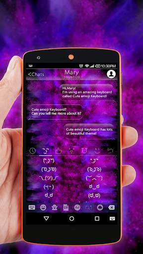 Grand Purple Emoji Keyboard Theme screenshot 6