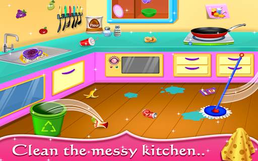 My Baby Doll House - Tea Party & Cleaning Game screenshot 2