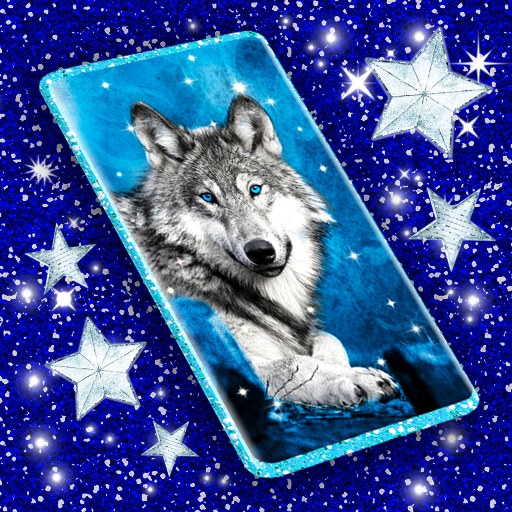 Night Wolf Live Wallpaper أيقونة