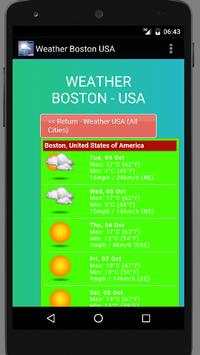 Weather Boston USA screenshot 1