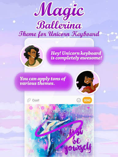 Magic Ballerina Keyboard Theme for Girls screenshot 1