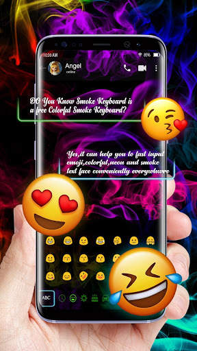 Colorful Smoke SMS Keyboard Theme screenshot 3