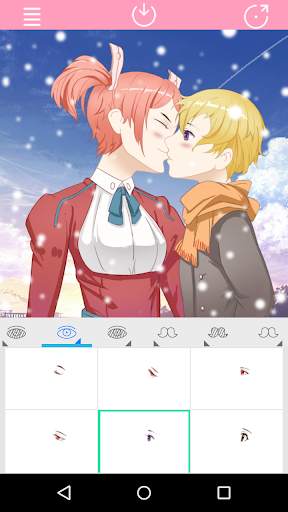 Anime Avatar Maker: Kissing Couple 7 تصوير الشاشة