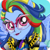 Dress up Rainbow Dash Moto icon