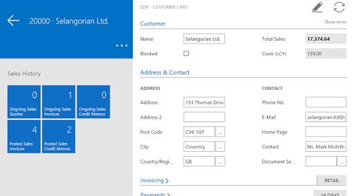 Dynamics NAV screenshot 7