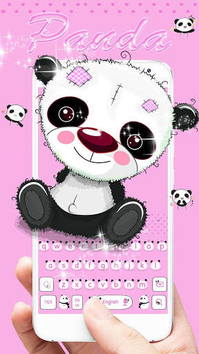 Cute Panda Keyboard Theme screenshot 1