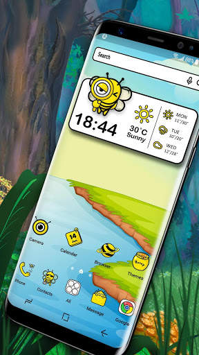 Cute launcher theme &wallpaper screenshot 1