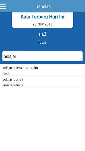 Kamus & Kuis Indonesia Inggris screenshot 2