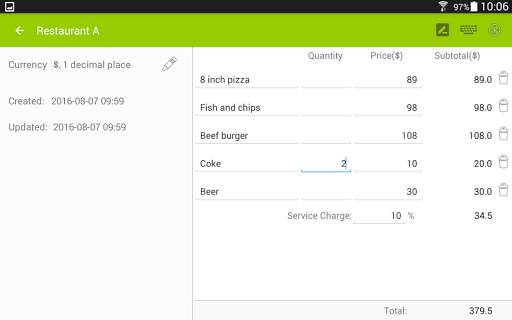 Bill Calculator 6 تصوير الشاشة