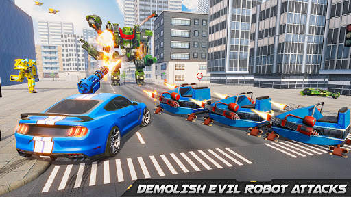 Roller Coaster Robot Car Games: Multi Robot Game screenshot 1