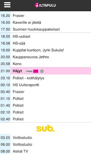 Iltapulu.fi TV-opas screenshot 2