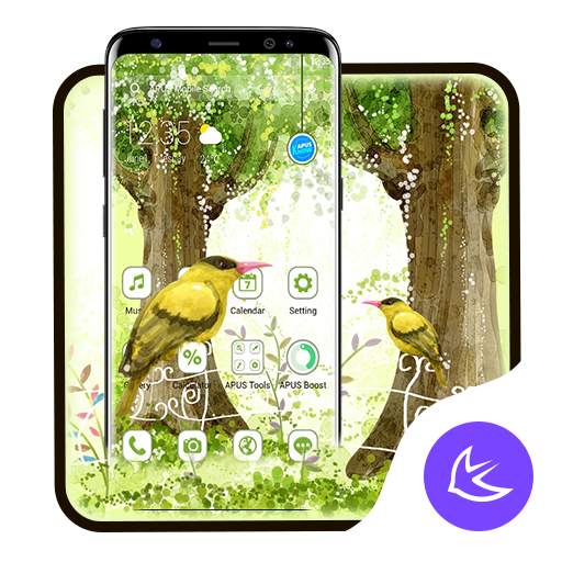 Oil Painting Garden APUS Launcher theme 83.0.1001